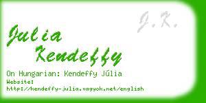 julia kendeffy business card