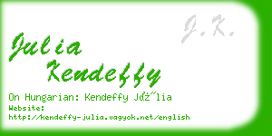 julia kendeffy business card